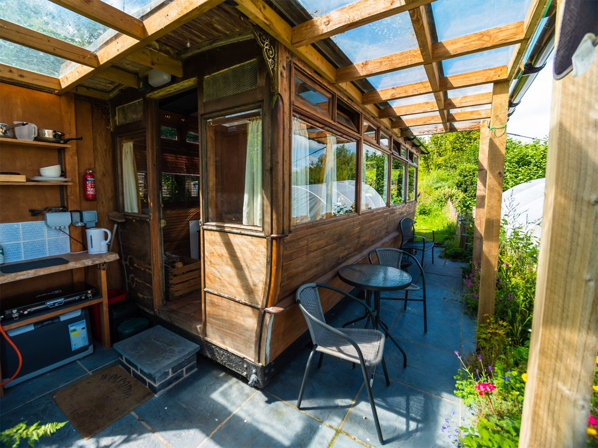 The Tram — restored 1900s Wallasey tram at Goetre