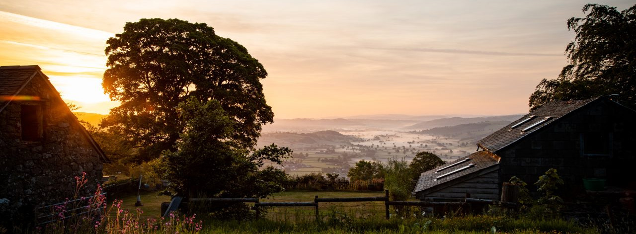35-mile view over the Trannon and Severn valleys from Goetre